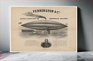 Πίνακας, Pennington & Cos. aerial steam ship or composite balloon / lith. of P.S. Duval, Philada