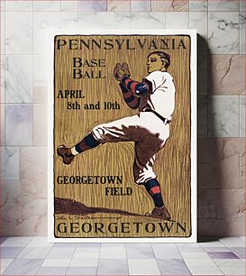 Πίνακας, Pennsylvania vs. Georgetown, base ball, April 8th and 10th--Georgetown field / John E. Sheridan '05 (c1905) chromolithograph art