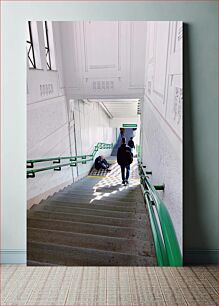 Πίνακας, People on Stairs in Urban Setting Άνθρωποι στις σκάλες σε αστικό περιβάλλον