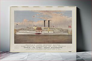 Πίνακας, People's line Hudson River, the palace steamers of the world, Drew--St