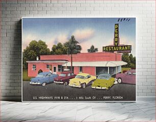 Πίνακας, Perry Restaurant, U.S. Highways 19-98 & 27A, 1 mile south of Perry, Florida