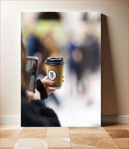 Πίνακας, Person Holding Coffee Cup Άτομο που κρατά φλιτζάνι καφέ