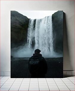 Πίνακας, Person in Front of Waterfall Πρόσωπο μπροστά από τον καταρράκτη