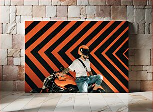Πίνακας, Person on Ducati Motorcycle Άτομο στη μοτοσυκλέτα Ducati