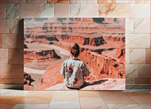 Πίνακας, Person Overlooking Canyon Πρόσωπο με θέα στο φαράγγι