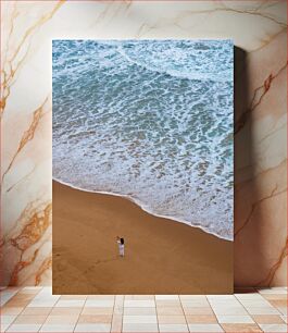 Πίνακας, Person Taking Photo on Beach Άτομο που βγάζει φωτογραφία στην παραλία