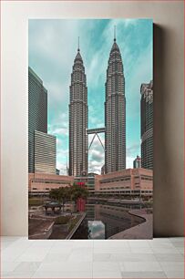 Πίνακας, Petronas Towers and Reflection Πύργοι Πετρόνας και Αντανάκλαση