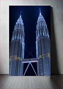 Πίνακας, Petronas Twin Towers at Night Πετρόνας Δίδυμοι Πύργοι τη νύχτα