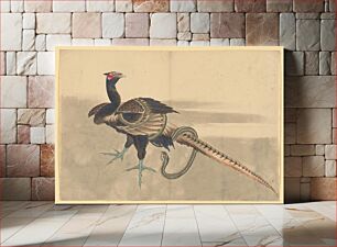 Πίνακας, Pheasant and Snake, School of Katsushika Hokusai