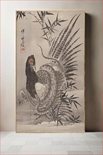 Πίνακας, Pheasant Caught by a Snake by Kawanabe Kyosai