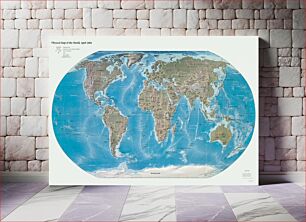 Πίνακας, Physical map of the world (April 2001) chromolithograph art