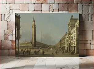 Πίνακας, Piazza San Marco Looking South and West by Giovanni Antonio Canal