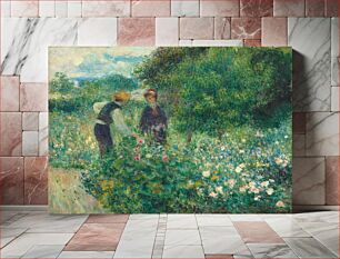 Πίνακας, Picking Flowers (1875) by Pierre-Auguste Renoir