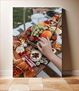 Πίνακας, Picnic with Fresh Fruits and Snacks Πικ-νικ με φρέσκα φρούτα και σνακ