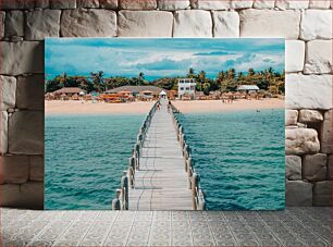 Πίνακας, Pier Leading to a Tropical Beach Προβλήτα που οδηγεί σε μια τροπική παραλία