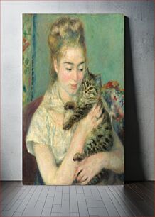 Πίνακας, Pierre-Auguste Renoir's Woman with a Cat (c. 1875)