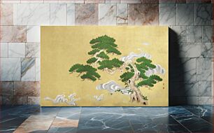 Πίνακας, Pine tree by a stream (19th century) vintage Japanese painting