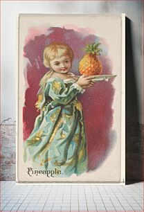 Πίνακας, Pineapple, from the Fruits series (N12) for Allen & Ginter Cigarettes Brands issued by Allen & Ginter