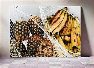 Πίνακας, Pineapples and Bananas in a Net Ανανάδες και μπανάνες σε δίχτυ