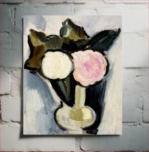 Πίνακας, Pink and White Flowers in a Vase (1929) by Marsden Hartley