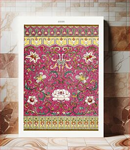 Πίνακας, Pink floral pattern, Examples of Chinese Ornament selected from objects in the South Kensington Museum and other collections by Owen Jones
