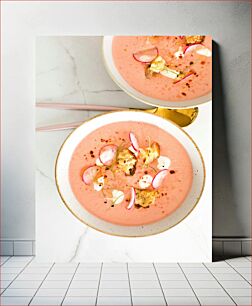 Πίνακας, Pink Radish Soup Σούπα ροζ ραπανάκι
