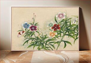 Πίνακας, Pinks (18th Century) by Zhang Ruoai