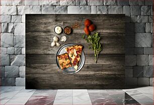 Πίνακας, Pizza and Ingredients Πίτσα και υλικά