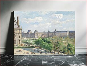 Πίνακας, Place du Carrousel, Paris (1900) by Camille Pissarro