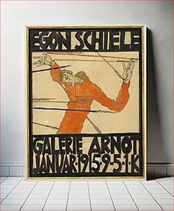 Πίνακας, Plakat der Egon Schiele-Ausstellung in der Galerie Arnot (1915) by Egon Schiele