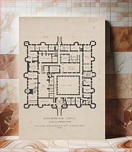 Πίνακας, Plan of ground floor of Herstmonceux Castle