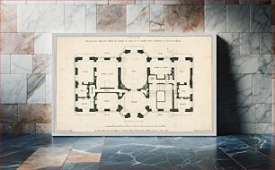 Πίνακας, Plan of the First Floor of a Country House, Carl Albert von Lespilliez