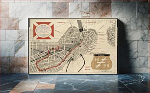 Πίνακας, Plan showing the locality of the formation and the route of the procession of Knights Templar, August 27, 1895 : issued for the Triennial Committee, Boston, Mass