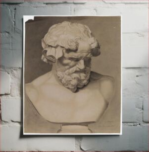 Πίνακας, Plaster bust of a mythological male figure, academy study, 1867, Oscar Kleineh