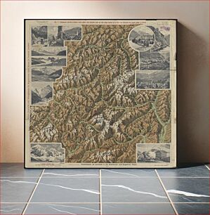 Πίνακας, Plastische karte von Landeck, Tirol : ins ortlergebiet Kaunsertaler u