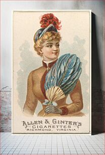 Πίνακας, Plate 47, from the Fans of the Period series (N7) for Allen & Ginter Cigarettes Brands, issued by Allen & Ginter