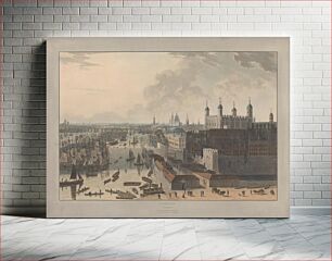 Πίνακας, Plate II: London, the Pool and the Tower (from William Daniell's Six Views of London; Thames side)