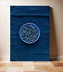 Πίνακας, Plate of Blueberries Πιάτο με βατόμουρα