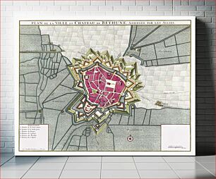 Πίνακας, Plattegrond van Béthune (1710) by anonymous