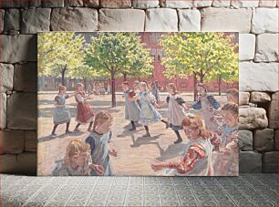 Πίνακας, Playing Children, Meadow Square by Peter Hansen