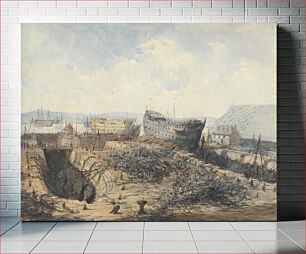 Πίνακας, Plymouth Dockyard after the Fire