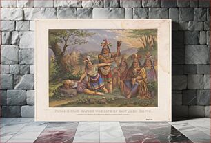 Πίνακας, Pocahontas saving the life of Capt. John Smith / New England Chromo. Lith. Co