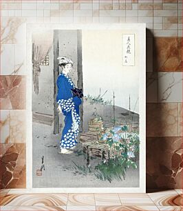Πίνακας, Poet Kaga no Chiyo (1887–1896) by Ogata Gekko
