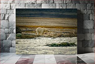 Πίνακας, Polar Bear by the Shore Πολική αρκούδα δίπλα στην ακτή