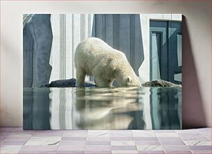 Πίνακας, Polar Bear by the Water Πολική αρκούδα δίπλα στο νερό