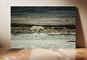 Πίνακας, Polar Bear on Rocky Shore Πολική αρκούδα στη βραχώδη ακτή