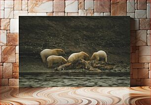 Πίνακας, Polarbears Scavenging Πολικές αρκούδες Καθαρισμός