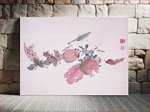 Πίνακας, Pomegranate and Insects (1834) by Urakami Shunkin