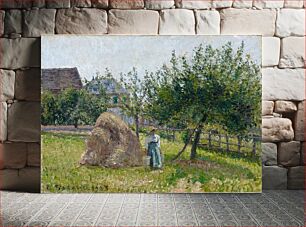Πίνακας, Pommiers à Eragny, matinée de soleil (1903) by Camille Pissarro