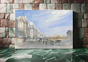 Πίνακας, Pont Neuf from the Quai de l'Ecole, Paris by David Cox